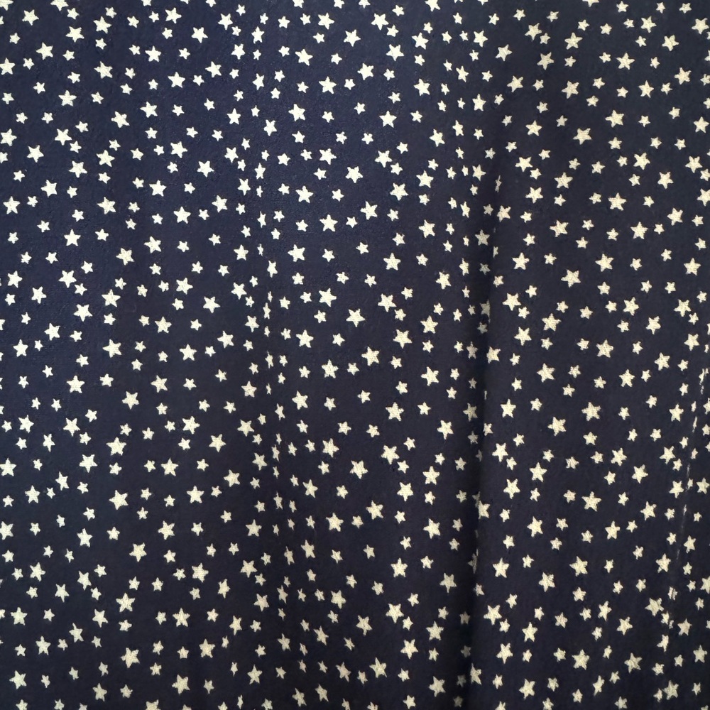 J. Crew Star Print Button Down Keyhole Sleeve Blouse - Picture 6 of 8